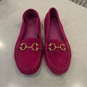 C Wonder Pink Magenta Suede Drivers